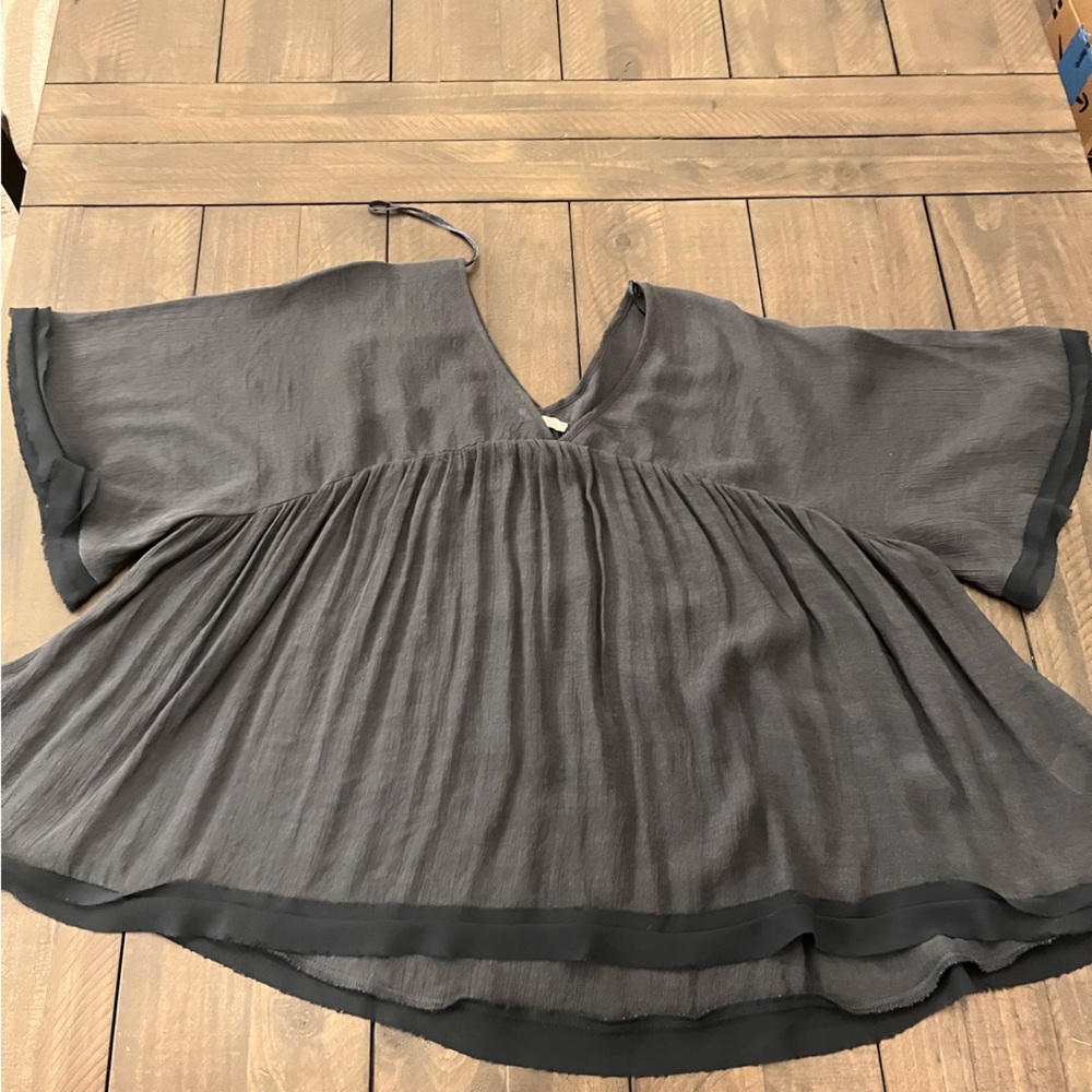 Plum Suede Flowy Top